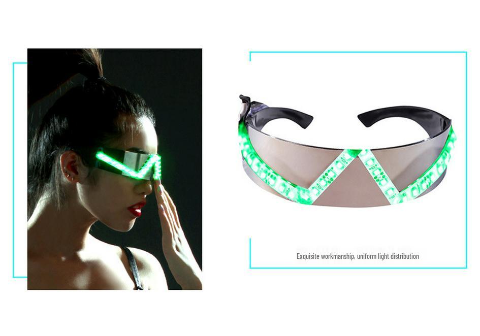 LED Light-Up Glasses & Gloves for Nightclubs, Bars, Concerts, and Street Dance Performances