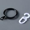 Pack Of 100 Curtain Rings with Clip 30mm Inner Diameter Plastic Hooks For Poles And Rod Drapery And Shower Hanging