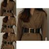 Stylish Black Wide Waist Belt For Women With Elegant Design Perfect For Dresses And Coats