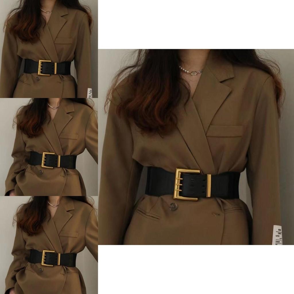 Stylish Black Wide Waist Belt For Women With Elegant Design Perfect For Dresses And Coats