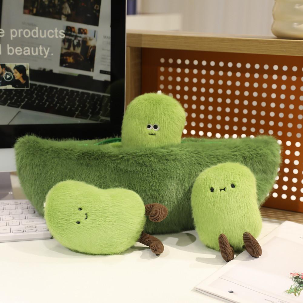 Bean Pod Plush Toy With Pp Cotton Soft Material For Kids And Collectors