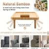 Bamboo Sofa Tray Table Clip On Side Table Couch Arm With Phone Holder