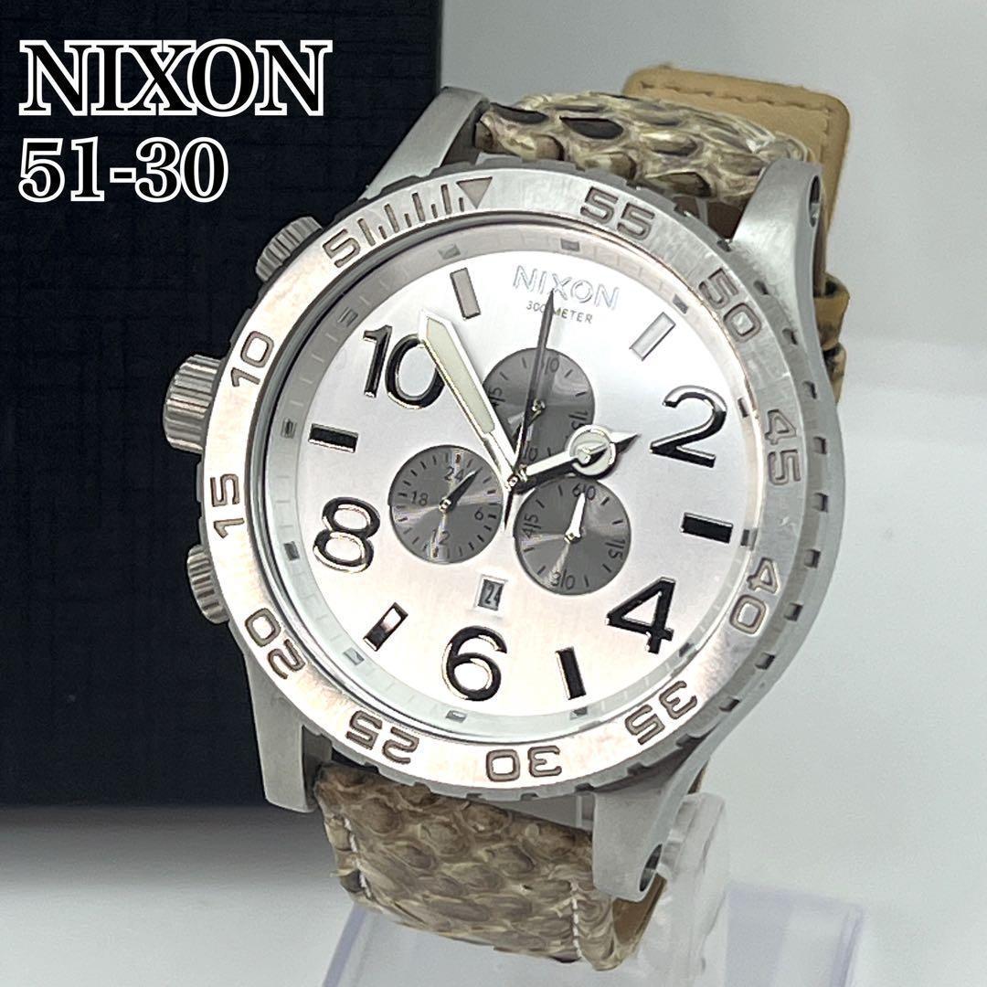 Used NIXON 51-30 Chronograph Watch Python Left Crown
