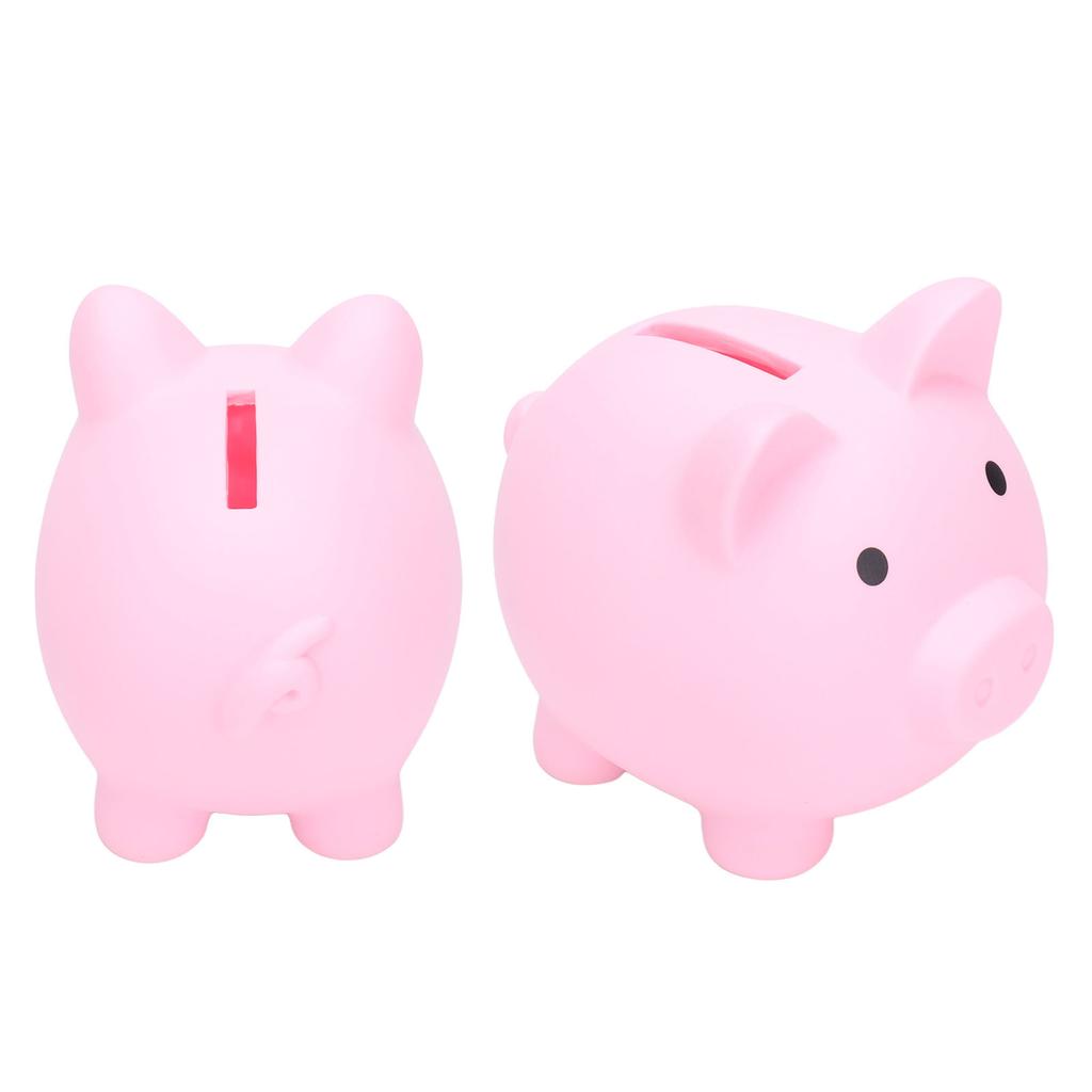 Piggy Bank Rugged Durable Vinyl Cartoon Animal Pig Coin Cash Piggy Bank Boy Girl GiftPink