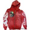 2025 Tide Brand Letter 3d Printing Zipper Hooded 3D Digital Men's and Women's Same Sweater Casual