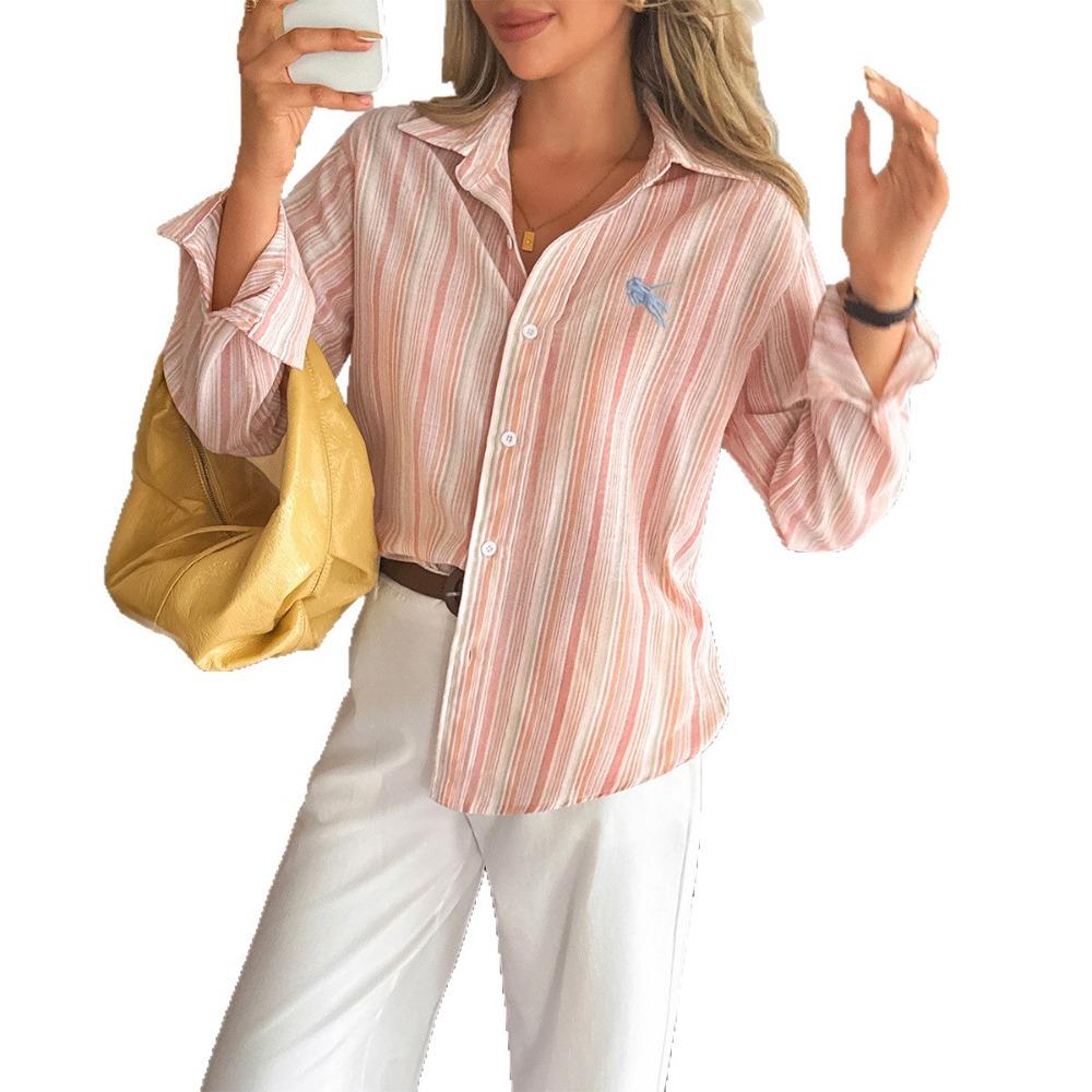 Elegant Long-sleeved Tops and Shirts for Women's Autumn and Winter 2025