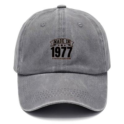 Vintage Washed Cotton Baseball Cap Adjustable Distressed Trucker Hat For Men Women Retro 1977 Limited Edition Cotton Cap Soft