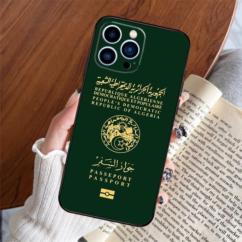 

Чехол для телефона Паспорт Алжира Для iPhone 17 Pro Max 11 14 15 16 Pro Max Plus 12 13 mini 16e 17 Air Задняя крышка iPhone 17
