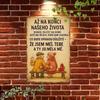 Vintage Czech Slogan Tin Sign, 7.87x11.81in Retro Metal Wall Art, Nostalgic Home Decor