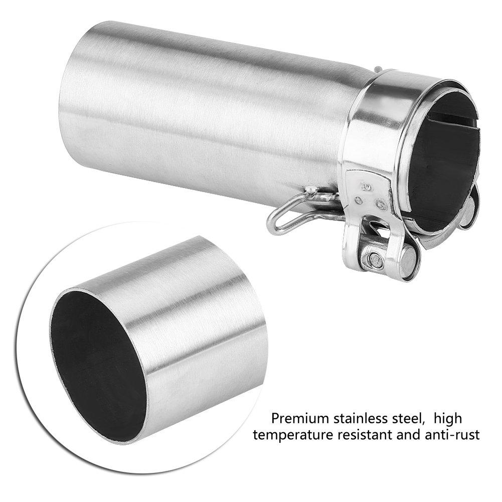 Aramox Exhaust Middle Link Pipe, Motorcycle Exhaust Pipe Exhaust Muffler