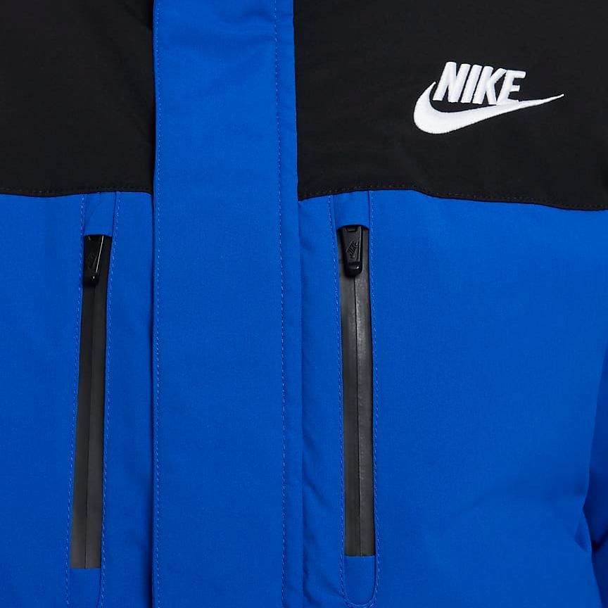 Nike Down Jacket Comfortable Soft Three-Proof Outdoor Game Royal Blue Youth Kids Jackets HQ7165-480