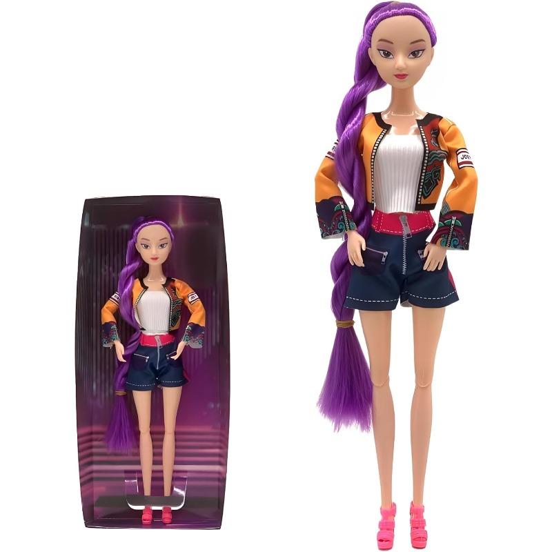 32CM Demon Hunters Doll for Kids,Articulated Rumi Mira Zoey Dolls,Perfect Christmas and Birthdays Toy Gift for Girls Fans