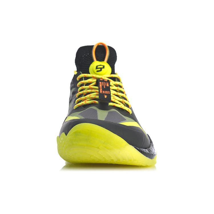 New LINING Badminton Shoes Men Low Top Neon Bright Green AYAQ017-2