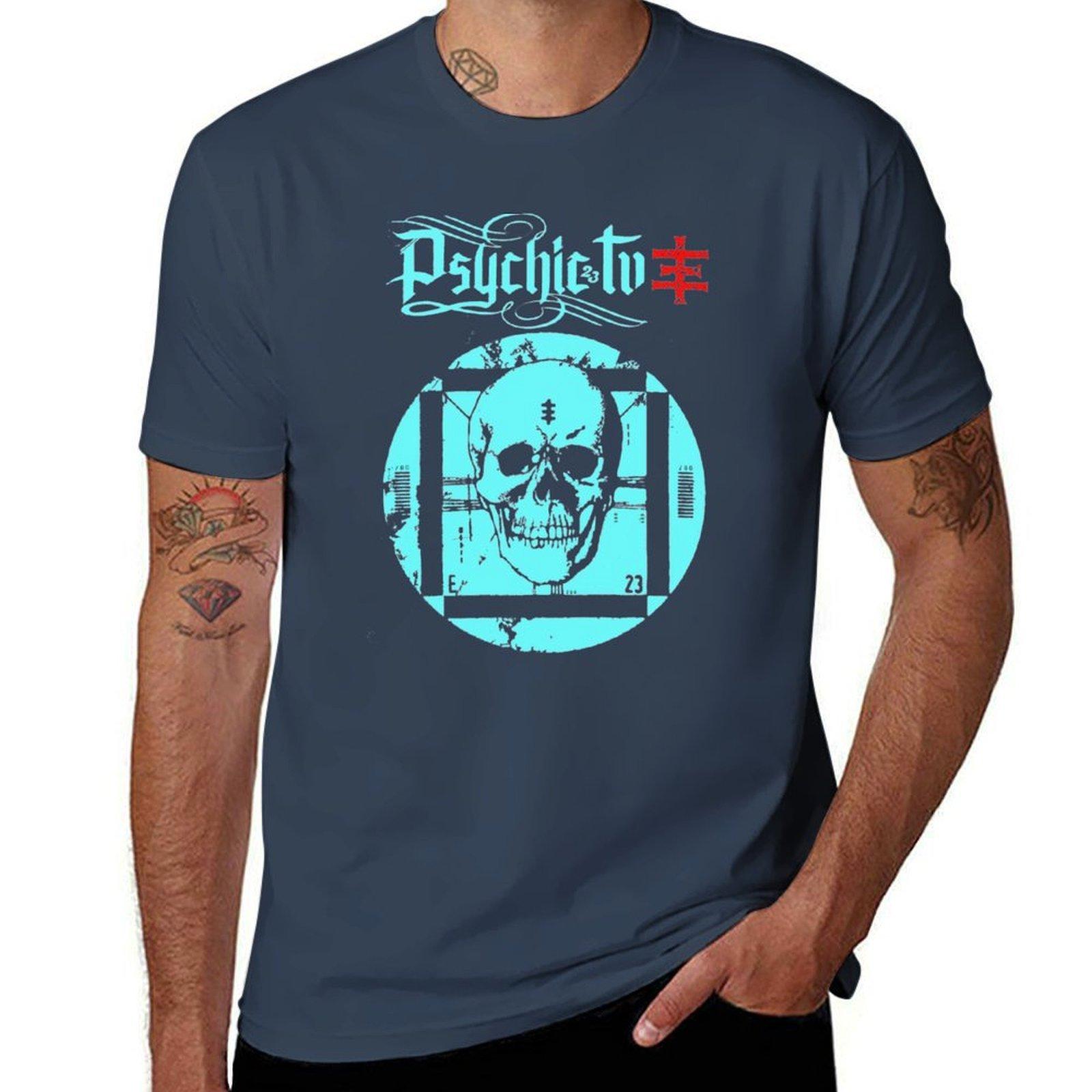 Psychic Tv Design Tshirt Big Size Simple Tshirt S