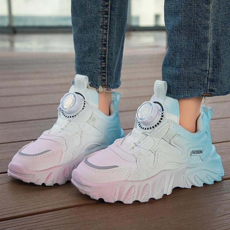 Spring Colorful Shoes Children Girl Breathable Kids Sneakers for Boy Lightweight Running Shoe Walking Soft