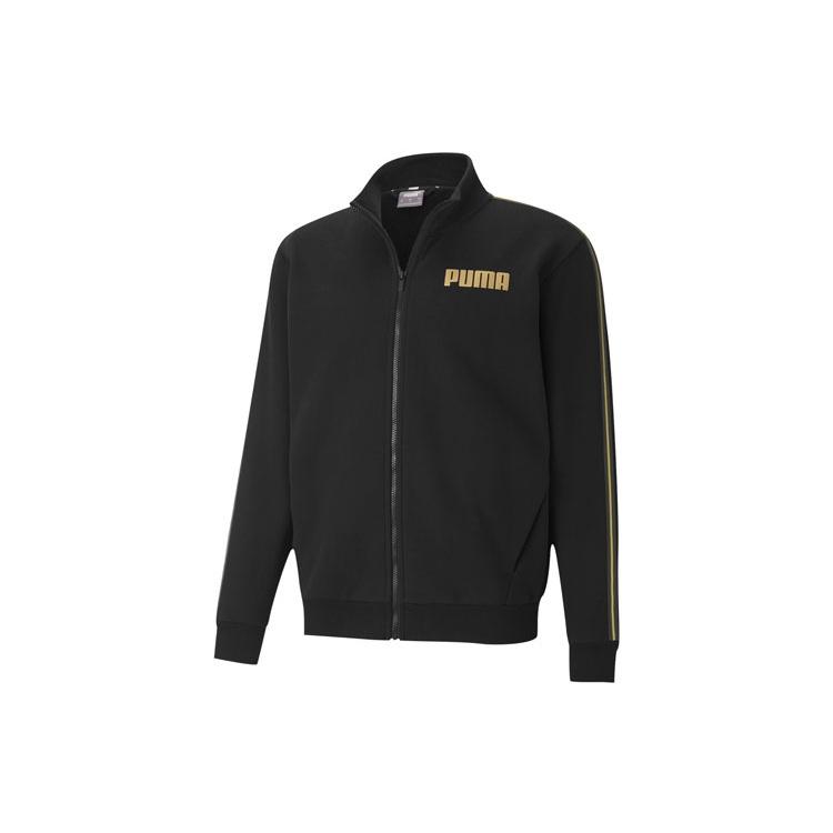 PUMA Metallic Logo Sports Stand Collar Jacket Black Men s 587666-01 M