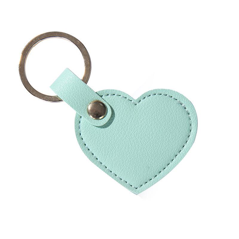 Leather Key Chain Fashion Leather Heart Shape Keychain Women Car Key Holder Home Key Ring Charm Bag Car Pendant Gift