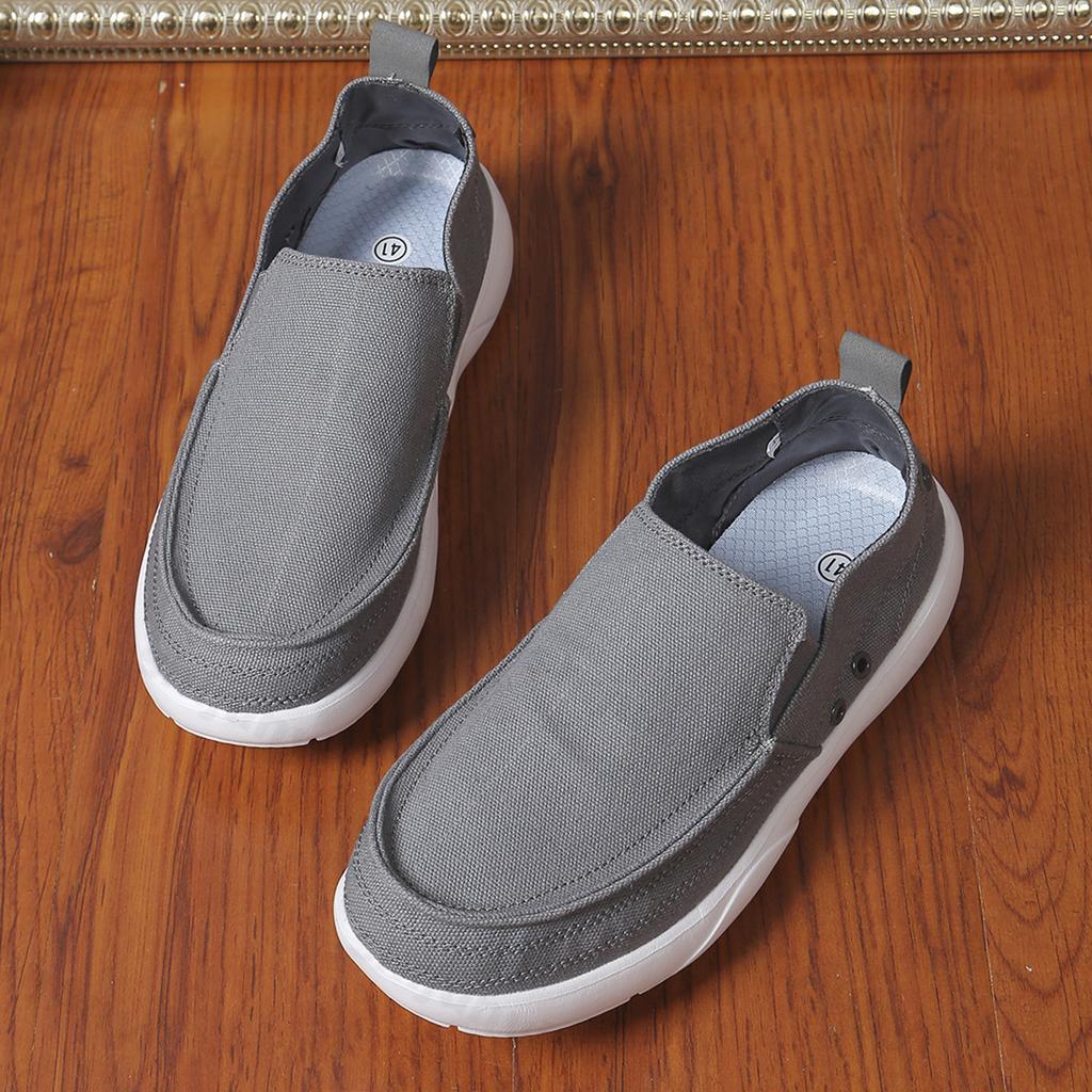 Autumn Men Canvas Casual Shoes 2025 New Breathable Soft Leisure Men Loafer Sneakers Comfort Low-top Non-slip Sneakers Footwear