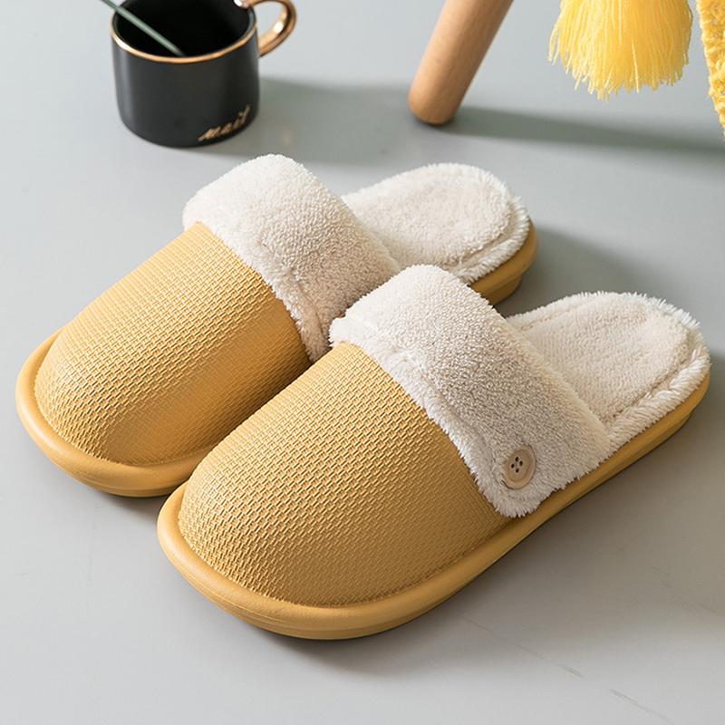 Fashion Indoor Women Warm Slippers Plush Soft Sole Women's Home Slippers Lightweight Couples Slippers Non-Slip Women's Shoes 2024 Female