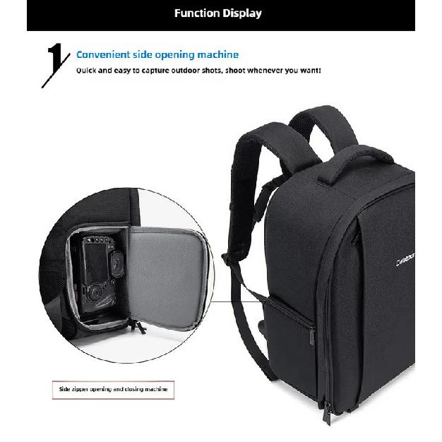 SLR-Kameratasche, Großraum-Doppelschulter-Multifunktions-Kameratasche Outdoor-Fotografie-Rucksack