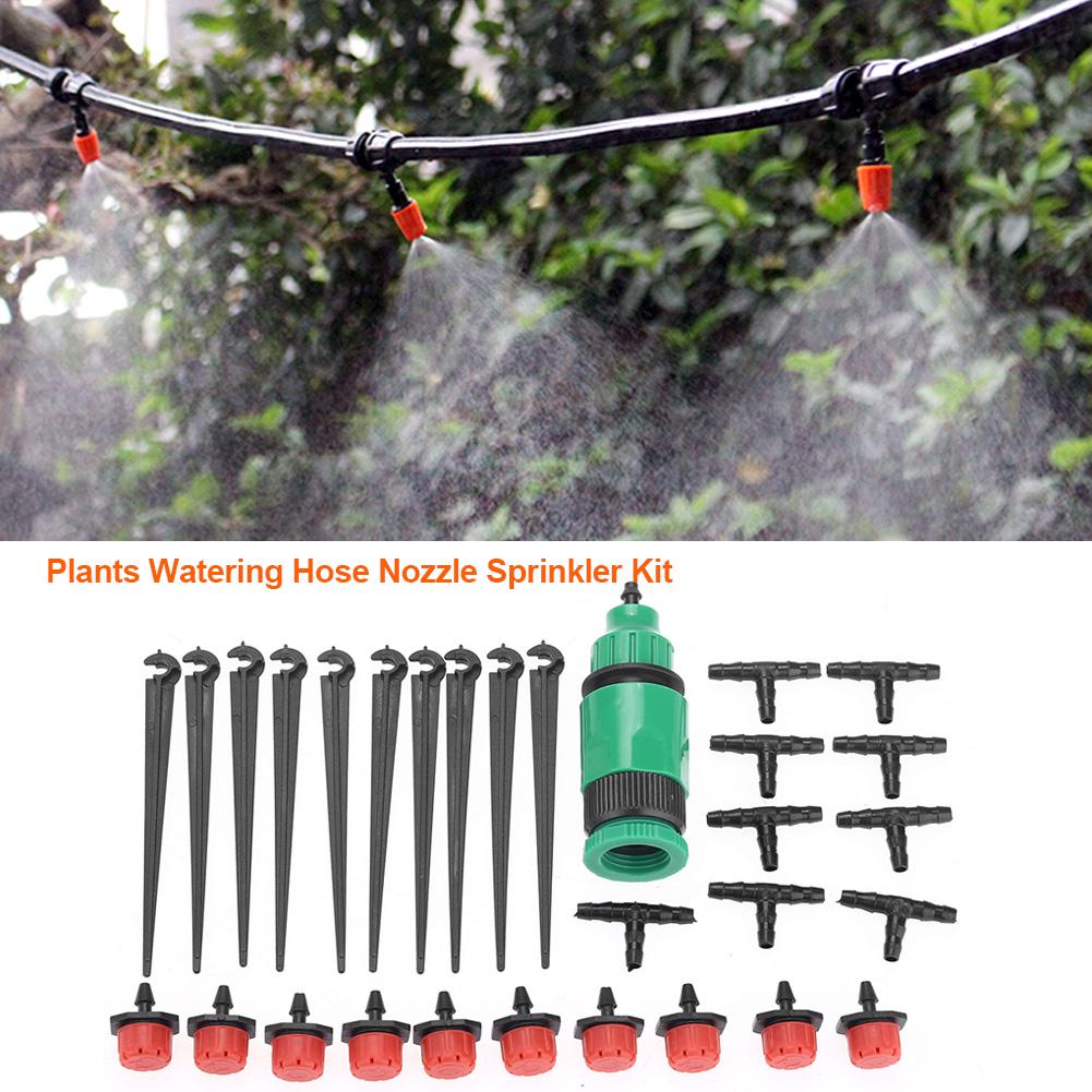 Garden Lawn Greenhouse Micro Irrigation System Kit Plants Watering Hose Nozzle Sprinkler