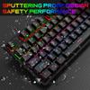 104 Tasten RGB-beleuchtete mechanische Tastatur Kabelgebundene RGB-Gaming-Tastatur Cyan-Achse Tastenkappen für PC Laptop Desktop Esports Ergonomie Tastatur