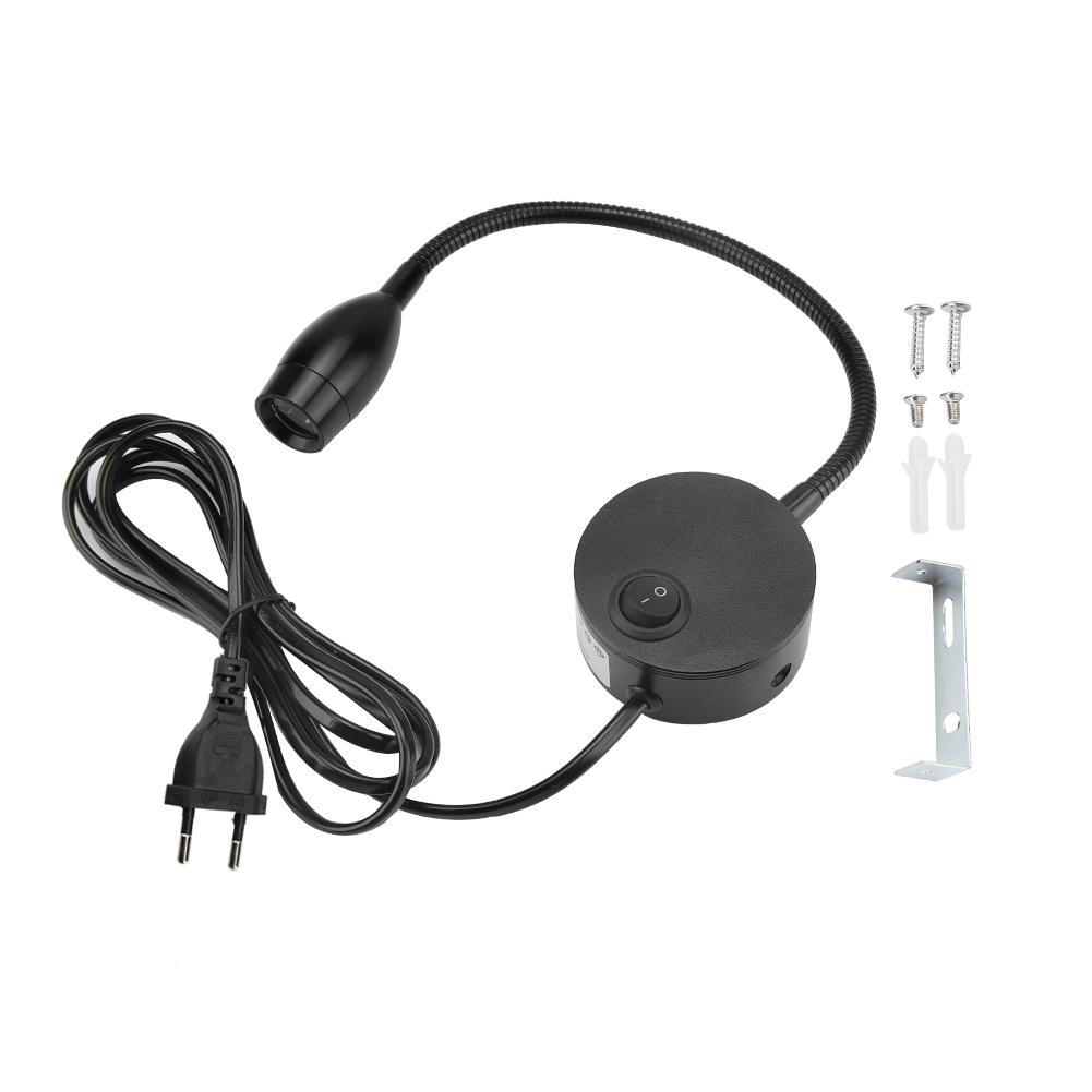 

Черный Прочный Регулируемый Прикроватный Светодиодный Светильник для Спальни в Отеле