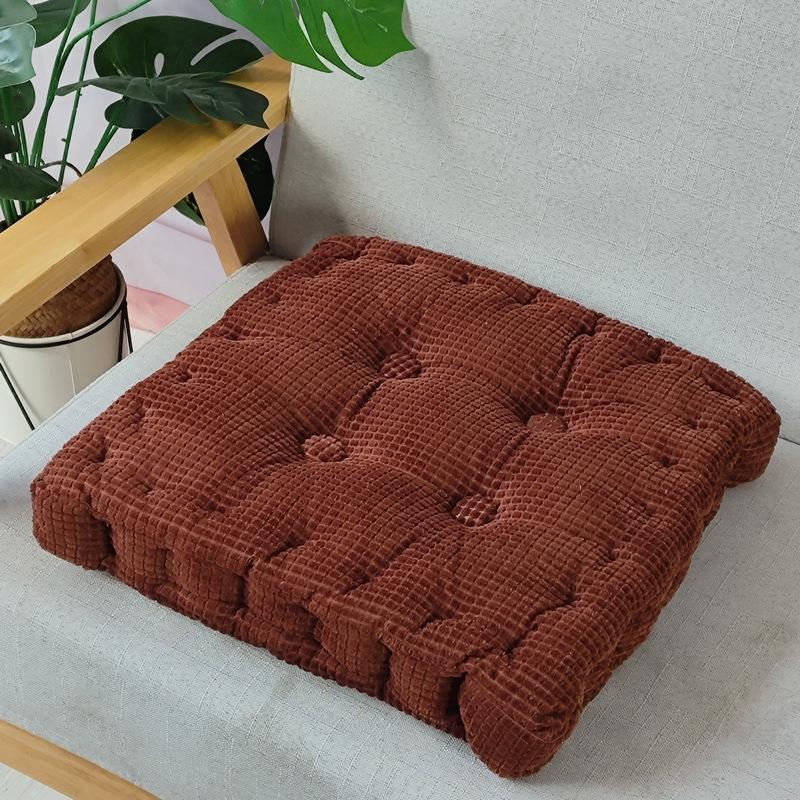 Cuscino per Sedia in Velluto a Coste con Chicchi di Mais 3D Fatto a Mano – Cuscino per Seduta Tatami Spesso
