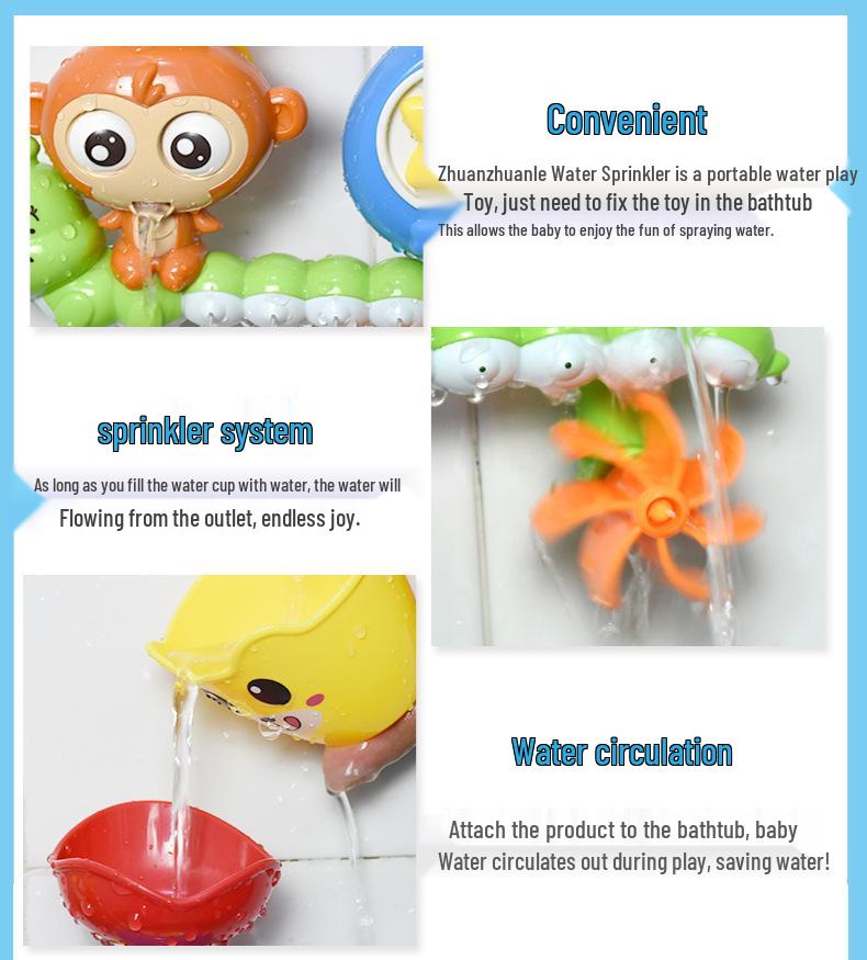 Baby Bath Toys: Cute Duck Water Spinner & Sprinkler for Infants and Children