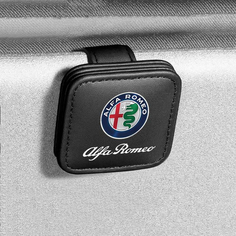 Hub Caps Car Sunglasses Clip Sun Visor Card Holder Magnetic Storage Clip For Alfa Romeo Giulietta 159 Mito Giulia Stelvio 147 Ac CVR1