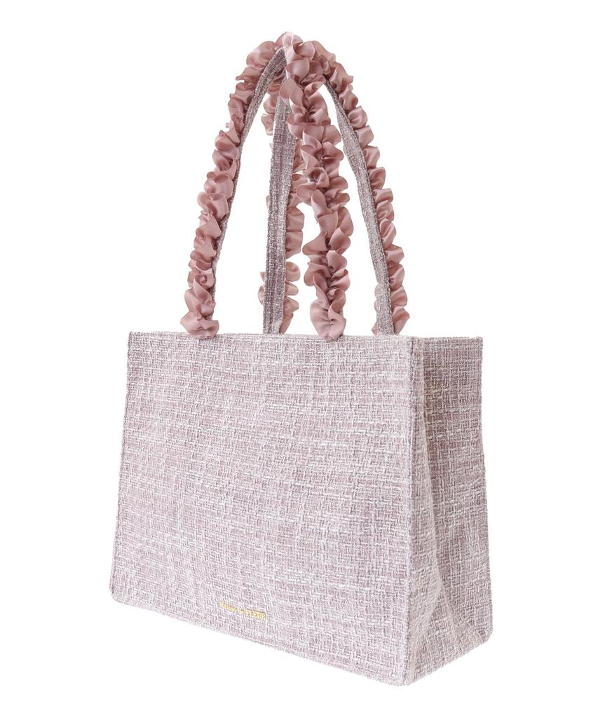 Maison de Fleur Tweed Frill Handtag Fyrkantig Toteväska, Elfenben, Storlek M (08000248500)