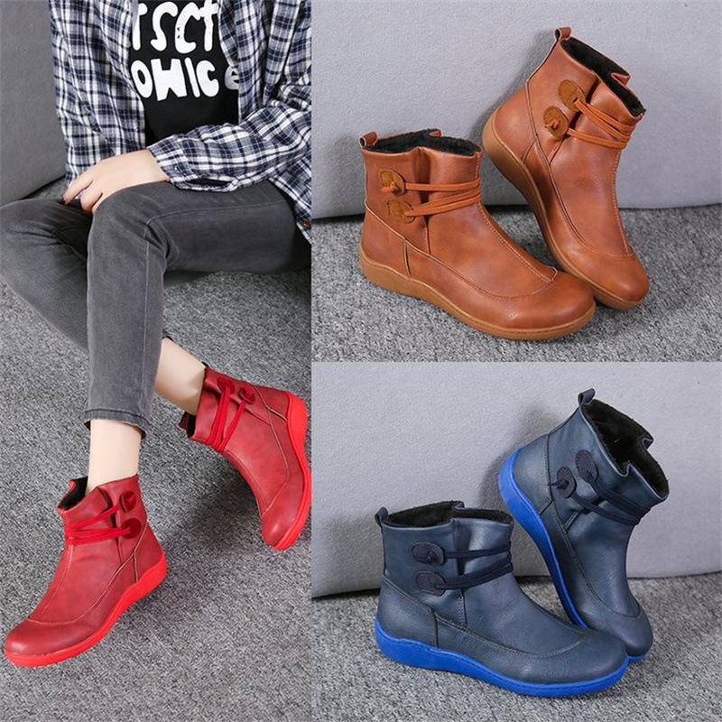 New European and American Autumn and Winter Short Boots Thick-soled Sports Lace-up Large-size Short Boots Martin Boots