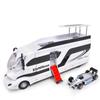 New Diecast Luxury Rv Recreational Dining Car Model Metal Toy Camper Van Motorhome Touring Car Model Sound And Light Kids Gifts