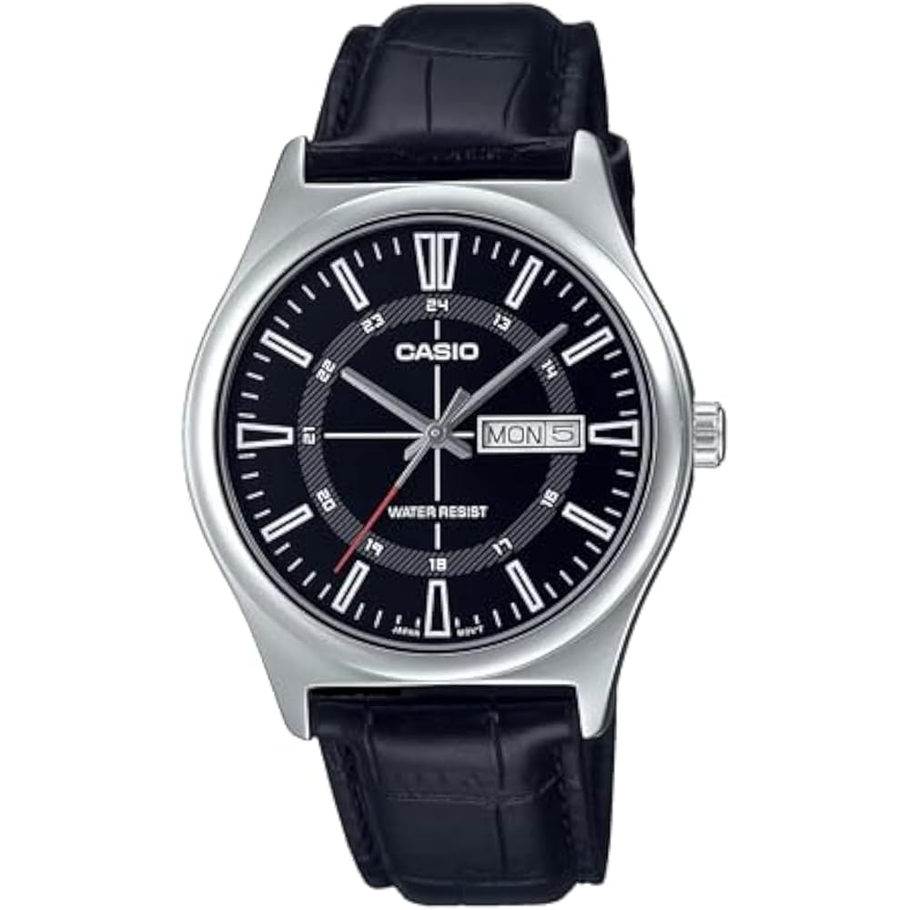Casio Men s Watch MTP-V006L-1CUDF Black Dial, Black Band, Casual Timepiece