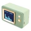 Compact BT Speaker Dynamic Scene Lyrics Desktop Clock Calendar Projection Screen Speaker for Daily and Party Retro Green