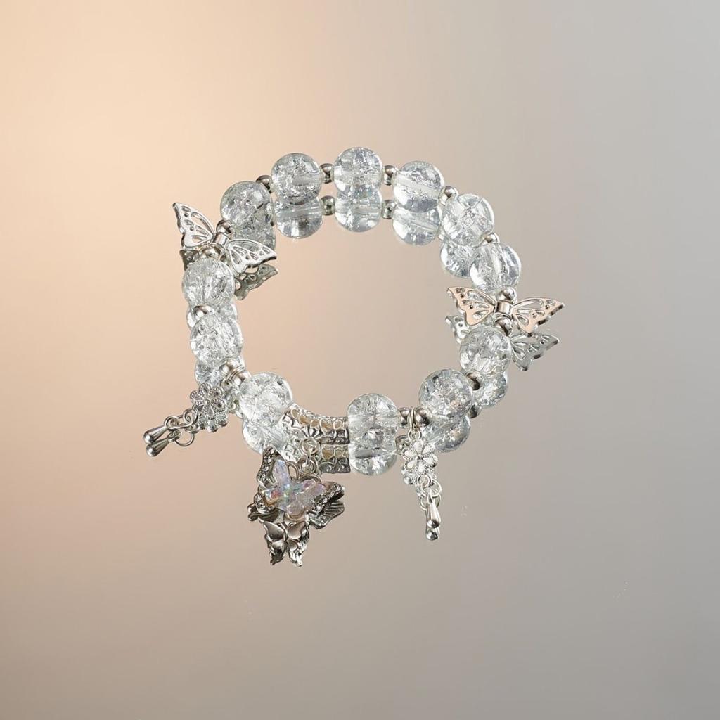 Bracelet Papillon Doux et Polyvalent à Perles Design Ins Bijoux Femmes Offrir à Petite Amie Cadeau Bracelet Petite Amie Neuf de Haute Valeur