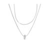 New 925 Sterling Silver Necklace Simple Personality Charm Women's Pendant Geometric Shape Choker Birthday Gift Exquisite Jewelry