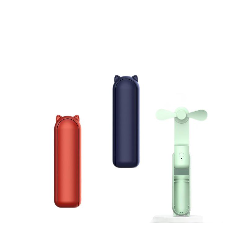 Mini Handheld 2-in-1 Rechargeable USB Fan with Long Battery, Foldable and Portable for Outdoors