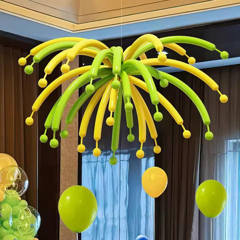 Dopaminfarbene Feuerwerksförmige Lange Ballons für Kreative Geburtstagsfeiern und Dekorationen