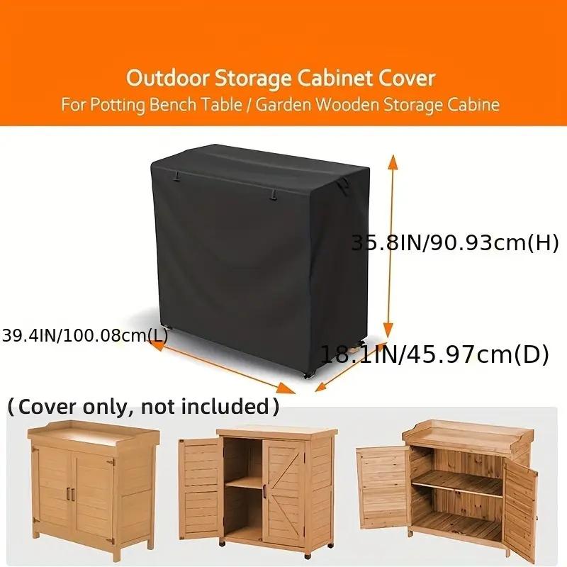Wasserdichte Schrankabdeckung für den Außenbereich, Aufbewahrungsbox-Schutz, Robuste wasserdichte Abdeckung für Gartenmöbel und Lagereinheiten