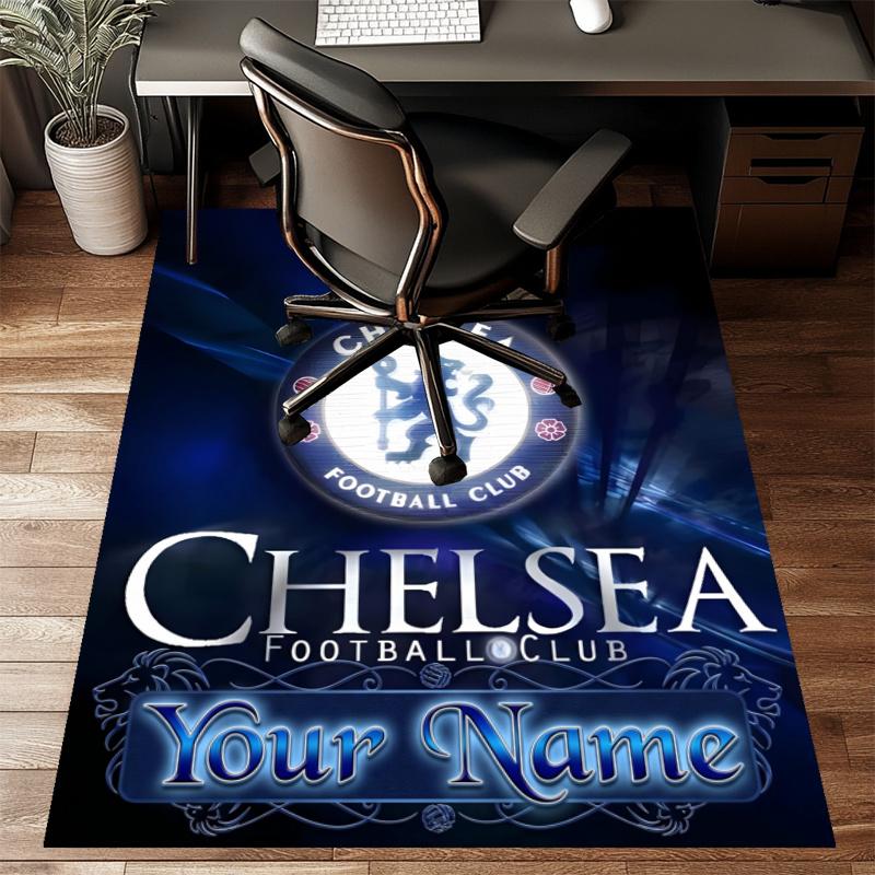 Custom C-Chelsea Mat Personalized Name, Polyester Washable Indoor Entryway Rug, Gift for Christmas, Easter, Thanksgiving Day