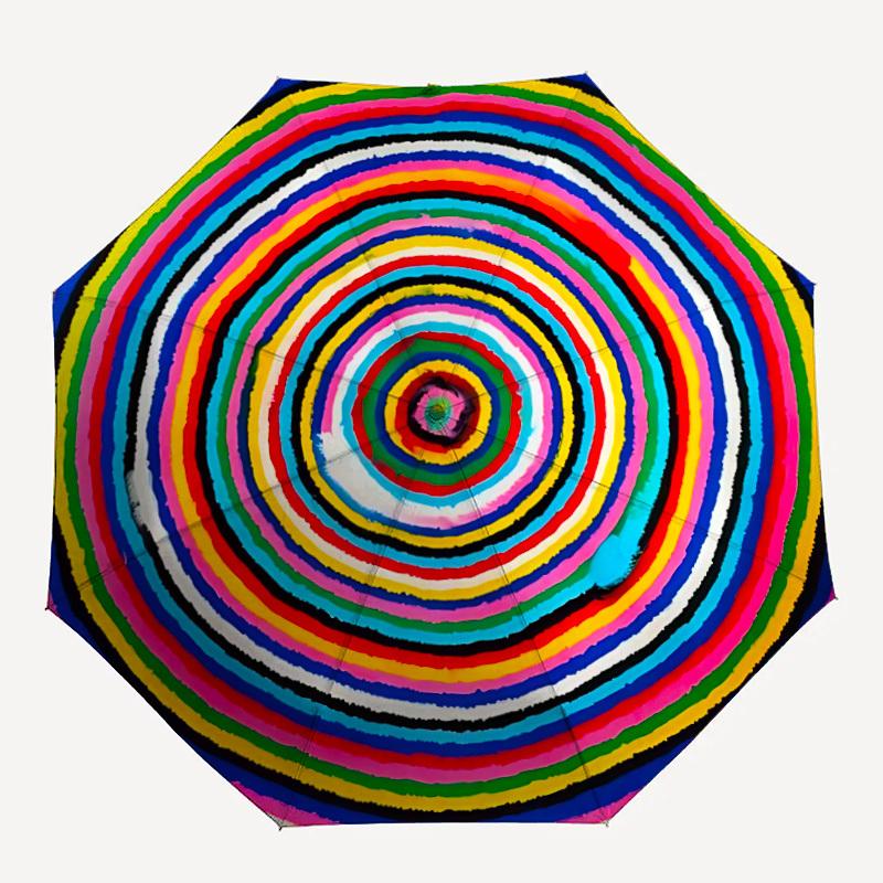 

1pc Colorful Circles Folding Umbrella , 8 Ribs Casual Durable Lightweight Portable Travelling Umbrella For Men & Women yy250728150