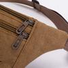 Casual Solid Color Canvas Outdoor Waist Belt Bag Canvas Bags Money Pouch Chest Bag Waist Packs
