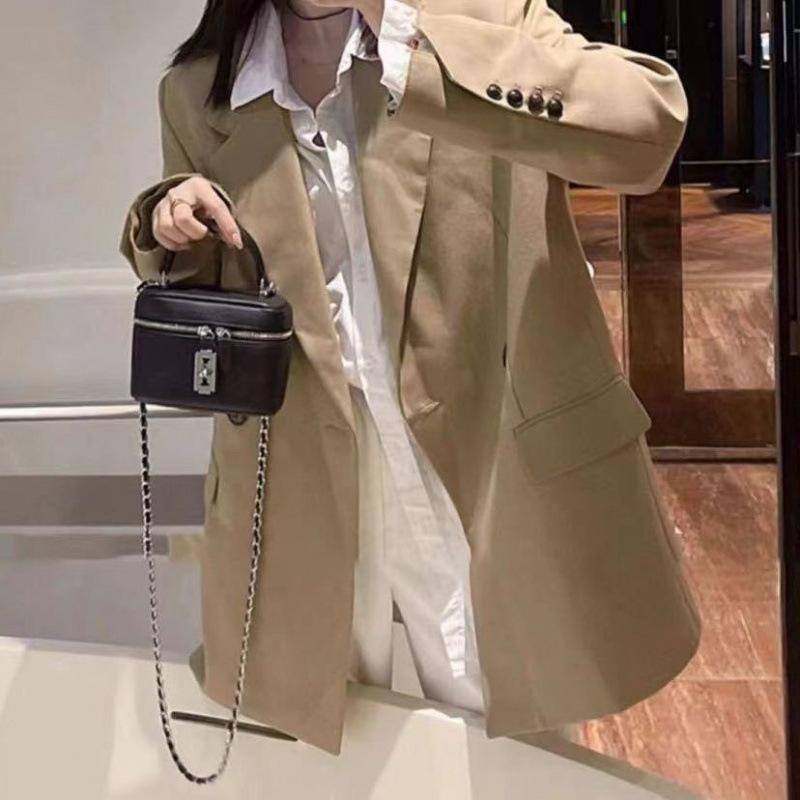 Schoolbag Women's Black Niche Versatile Box Mouth Red Envelope Lychee Pattern New Bag Chain Handbag Single Shoulder Crossbody Chain Small Square Bag