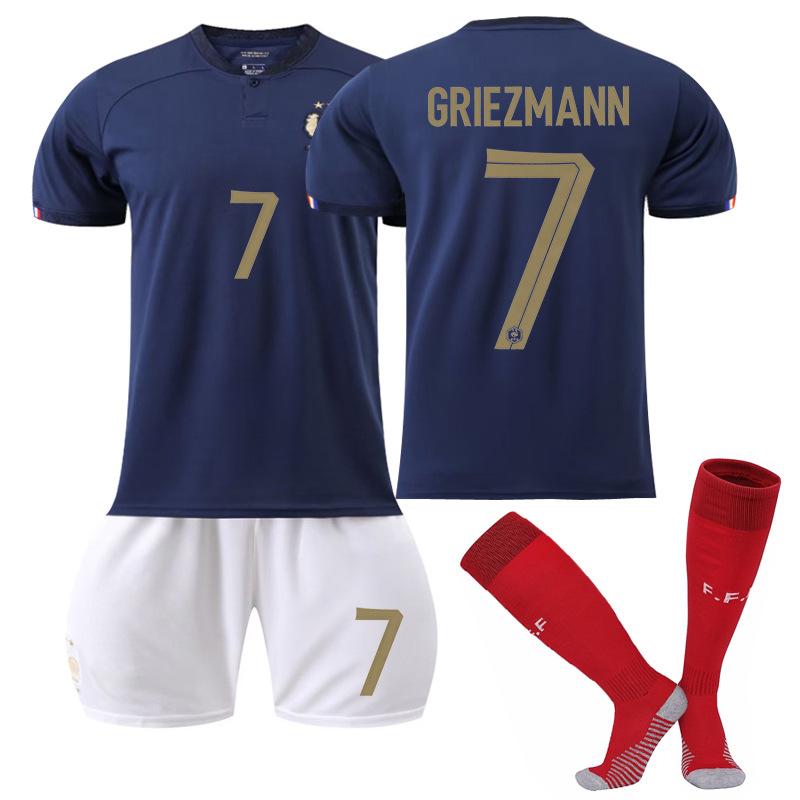 France home World Cup number Mbappe Benzema jersey football jersey set team uniform
