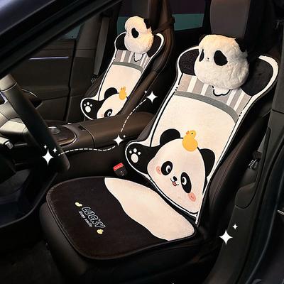 New Car Seat Cushion Cute Cartoon Car Seat Cover Plush Comfortable Warm Non-slip Car Seat Cushion