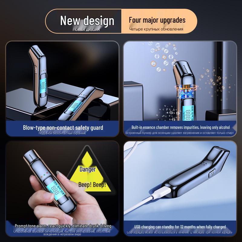Portable High-Precision Breathalyzer for Accurate Drunk Driving Tests