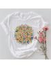 Watercolor Pattern T-Shirt Summer Versatile Wounisex's Short Sleeved Clothing Top Casual Style Wounisex's Regular O-Neck T-Shirt