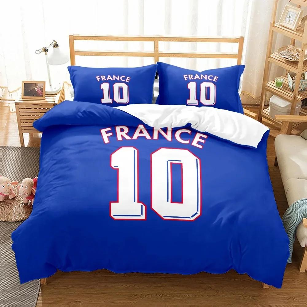 National Soccer Team Core Player Number Comfortable Duvet Cover Pillowcase Bedding Set Children Bedroom Decoration Home Textile