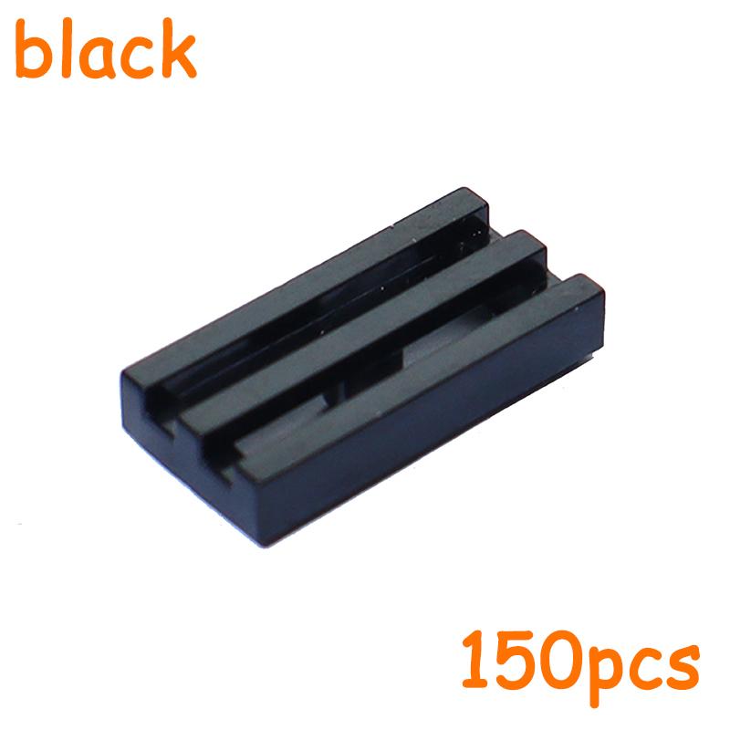 

150pcs MOC Parts Brick Tile Modified Special 1 x 2 Grille Building Blocks Assemble Particles Compatible with 2412 30244 чорний